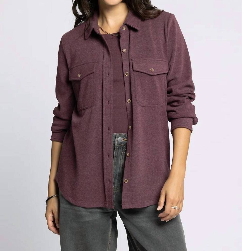 NEW THREAD & SUPPLY cassian shirt ii in wine heather